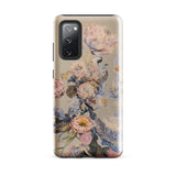 Sugarbush - Surreal Protea Art Samsung Case, Galaxy S20 Fe / Gloss, Smartphone Case Beige Background Intricate Floral Pattern Shades