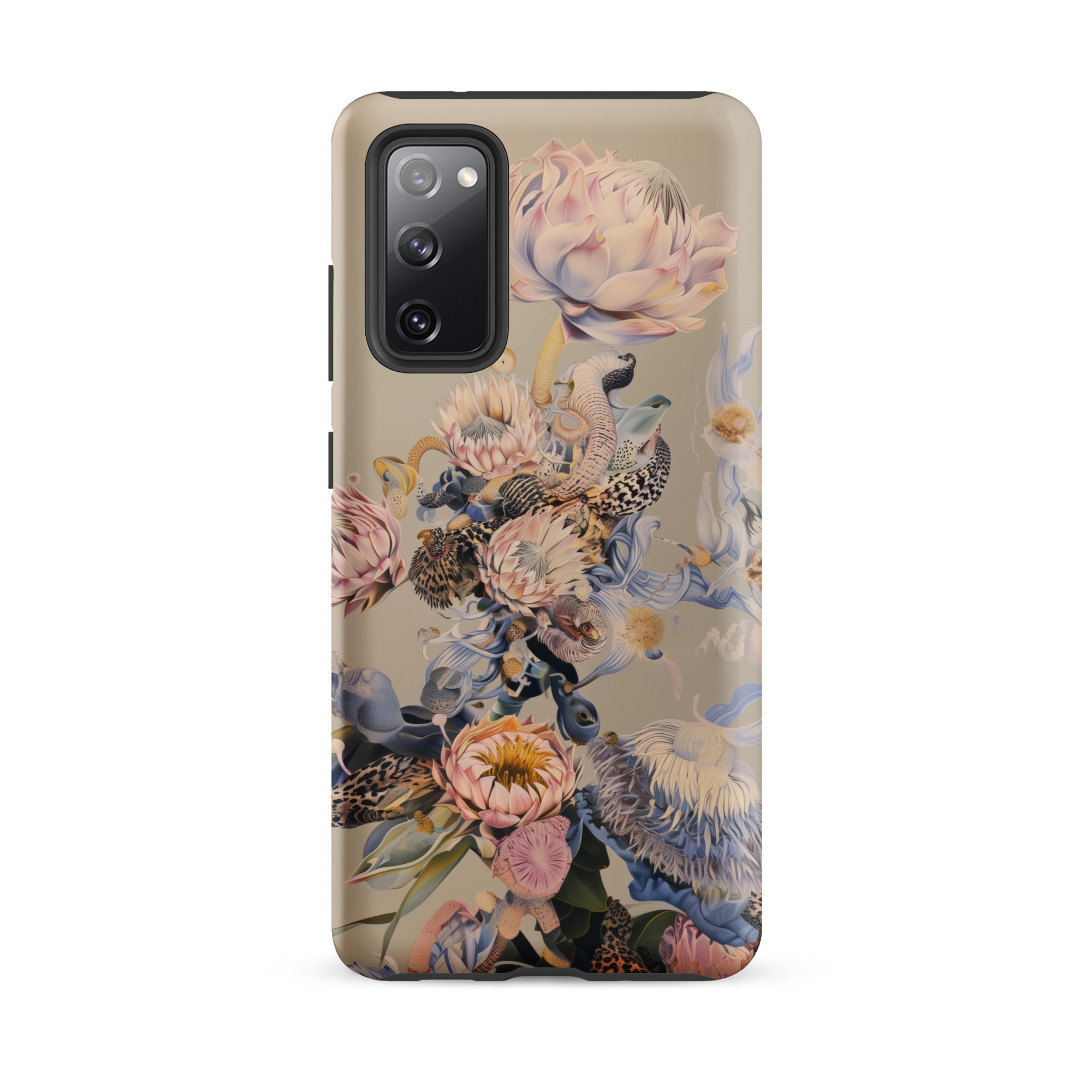 Sugarbush Surreal Protea Art Samsung Case, Galaxy S20 Fe / Matte, Smartphone Case Floral Avian Design