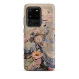 Sugarbush - Surreal Protea Art Samsung Case, Galaxy S20 Ultra / Matte, Smartphone Case Beige Background Colorful Floral Pattern