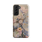 Sugarbush Surreal Protea Art Samsung Case, Galaxy S21 Fe / Gloss, Smartphone Case Beige Background Floral Design Shades Pink