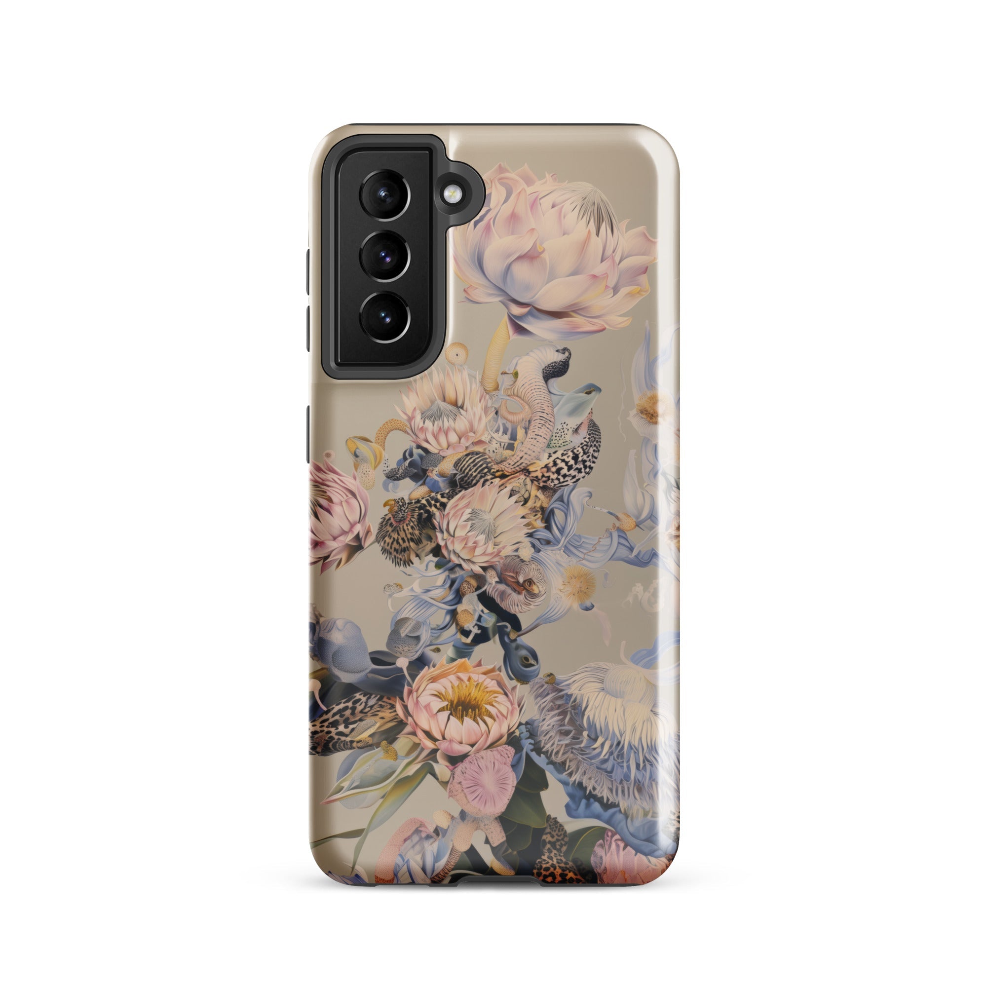 Sugarbush Surreal Protea Art Samsung Case, Galaxy S21 / Gloss, Smartphone Case Floral Pattern