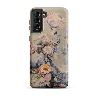 Sugarbush - Surreal Protea Art Samsung Case, Galaxy S21 Plus / Matte, Transparent Phone Case Intricate Floral Bird Pattern