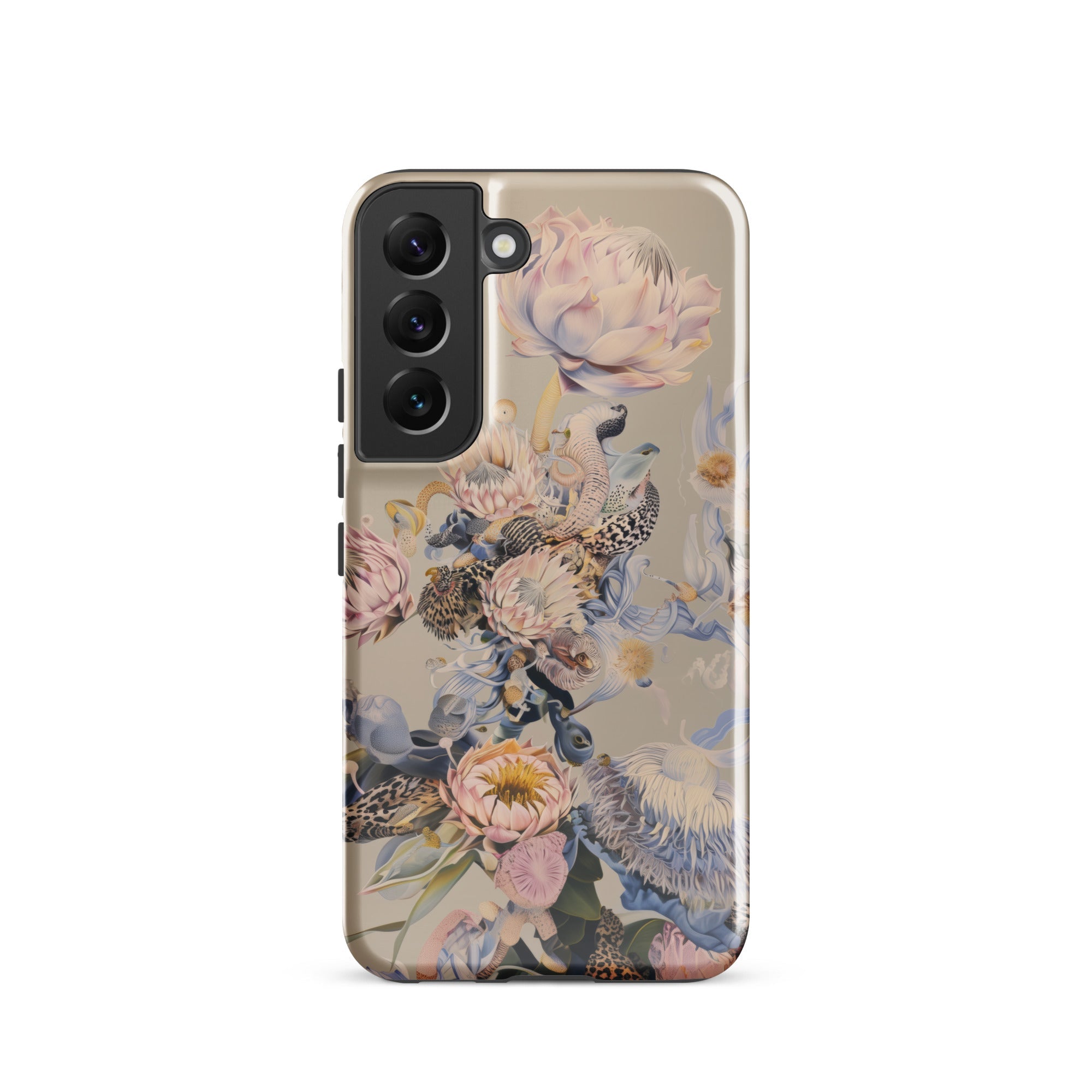 Sugarbush Surreal Protea Art Samsung Case, Galaxy S22 / Gloss, Smartphone Floral Patterned Protective Case