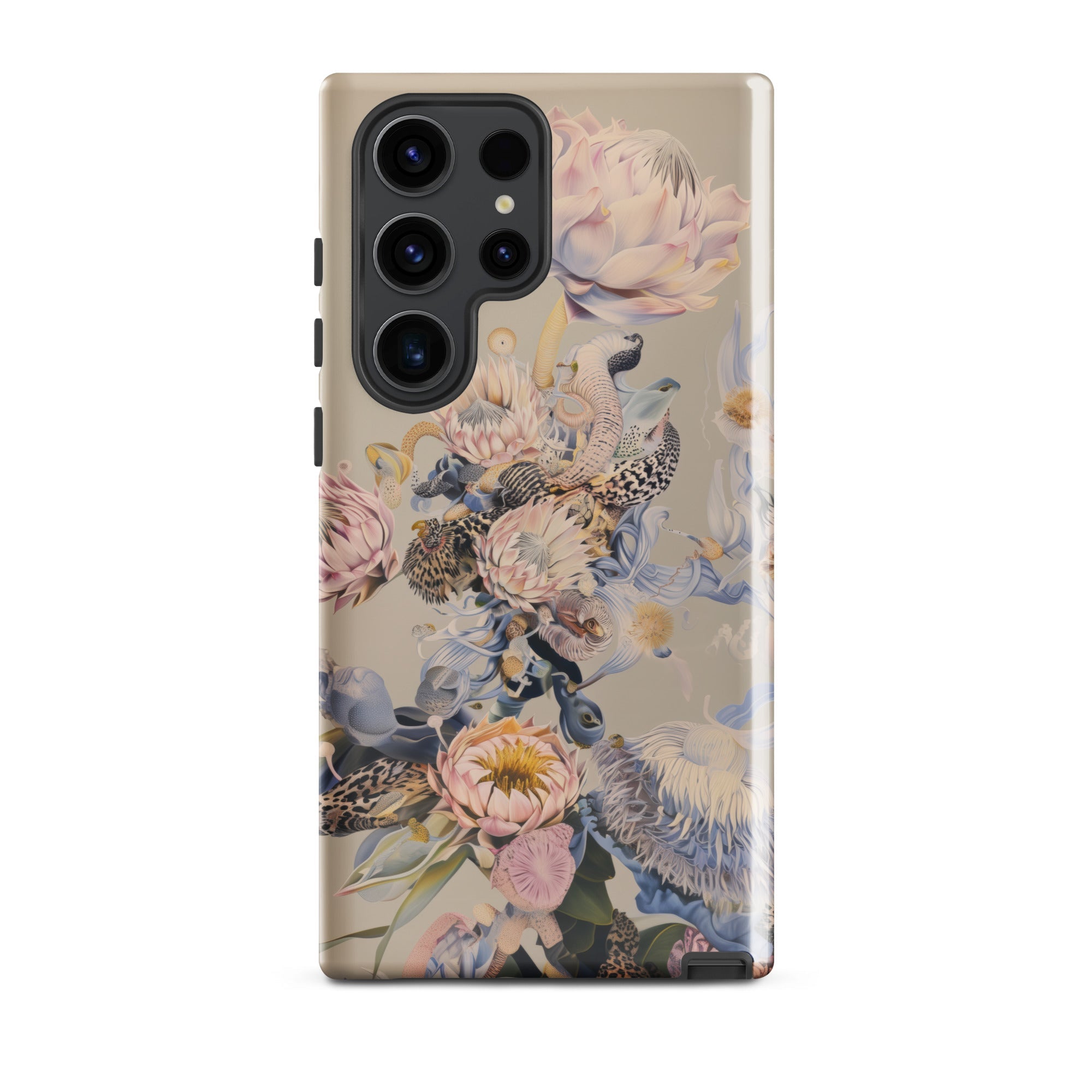 Sugarbush Surreal Protea Art Samsung Case, Galaxy S23 Ultra / Gloss, Smartphone Case Muted Floral Design Flowers Foliage Shades