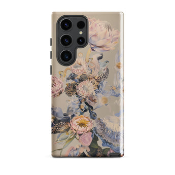 Sugarbush - Surreal Protea Art Samsung Case, Galaxy S23 Ultra / Gloss, Smartphone Case Muted Floral Design Flowers Foliage Shades