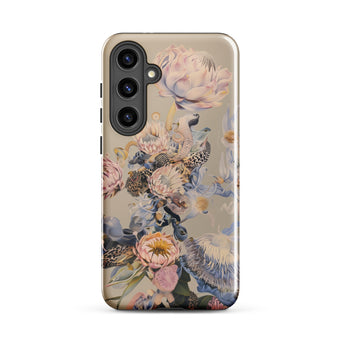 Sugarbush - Surreal Protea Art Samsung Case, Galaxy S24 Plus / Gloss, Phone Case Floral Bird Design