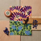 Suggestions Pour étoffes et Tapis - E. A. Séguy Art Print / Canvas Orange Purple Botanical Fabric Swatch White Accents, Prints