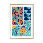 Suggestions Pour étoffes et Tapis - E. A. Séguy Art Print, Framed Abstract Artwork Tropical Leaves Geometric Shapes Vibrant