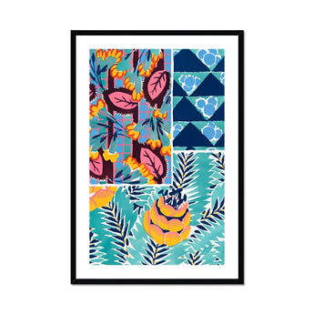 Suggestions Pour étoffes et Tapis - E. A. Séguy Art Print, Framed Abstract Art Print Tropical Leaves Flowers Geometric