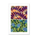 Suggestions Pour étoffes et Tapis - E. A. Séguy Art Print, Two Floral Patterns Tropical Leaves Artichoke-like Blooms Vibrant