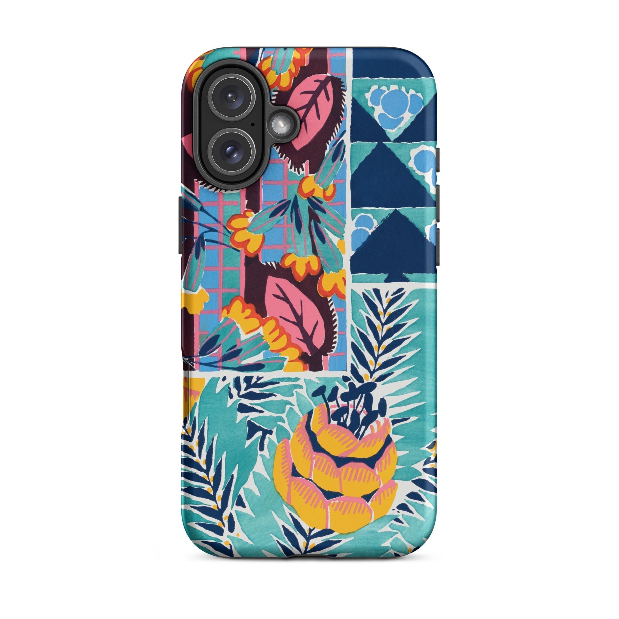 Suggestions Pour étoffes et Tapis E. A. Séguy Iphone Case, 16 Plus / Matte, Floral Geometric Patterned Phone Case