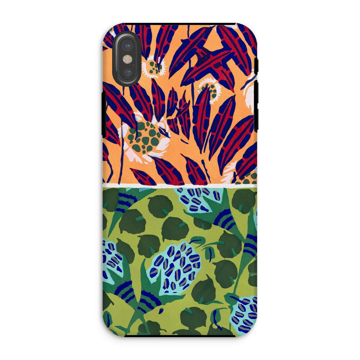 Suggestions Pour étoffes et Tapis E.a. Séguy Iphone Case, Xs / Matte, Colorful Floral Patterned Phone Case Orange Green Sections