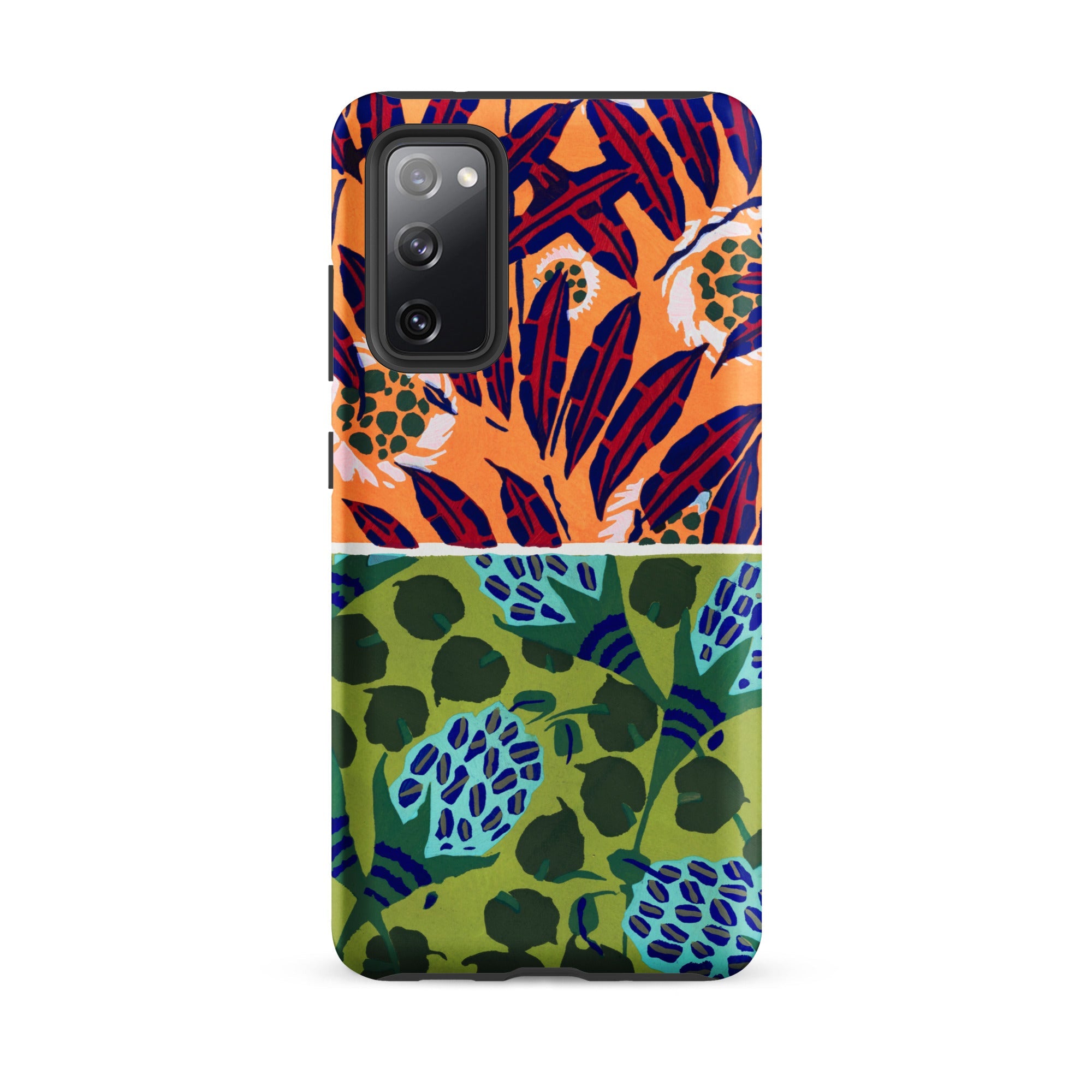 Suggestions Pour étoffes et Tapis E.a. Séguy Samsung Case, Galaxy S20 Fe / Matte, Smartphone Case Split Design Section Orange Background
