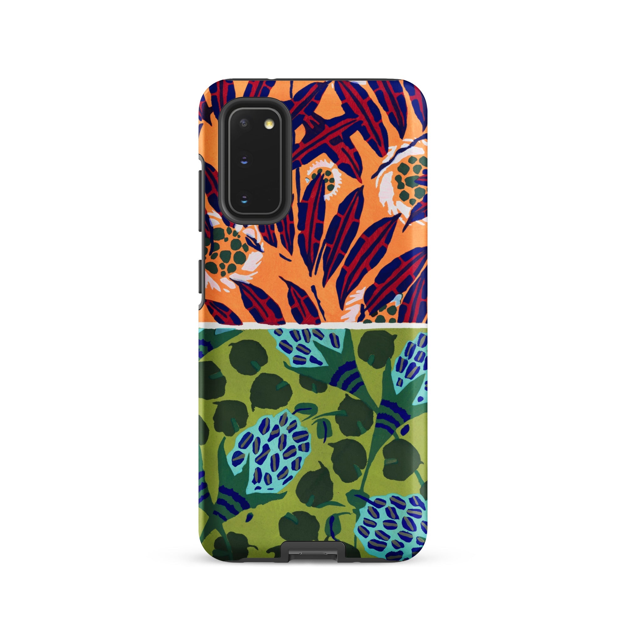 Suggestions Pour étoffes et Tapis E.a. Séguy Samsung Case, Galaxy S20 / Matte, Smartphone Case Two Part Floral Leaf Pattern