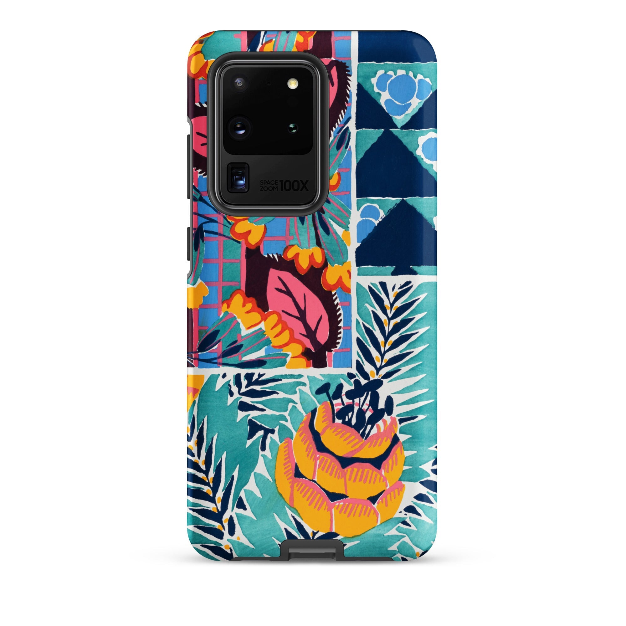 Suggestions Pour étoffes et Tapis E. A. Séguy Samsung Case, Galaxy S20 Ultra / Matte, Smartphone Colorful Patterned Case Tropical Leaves