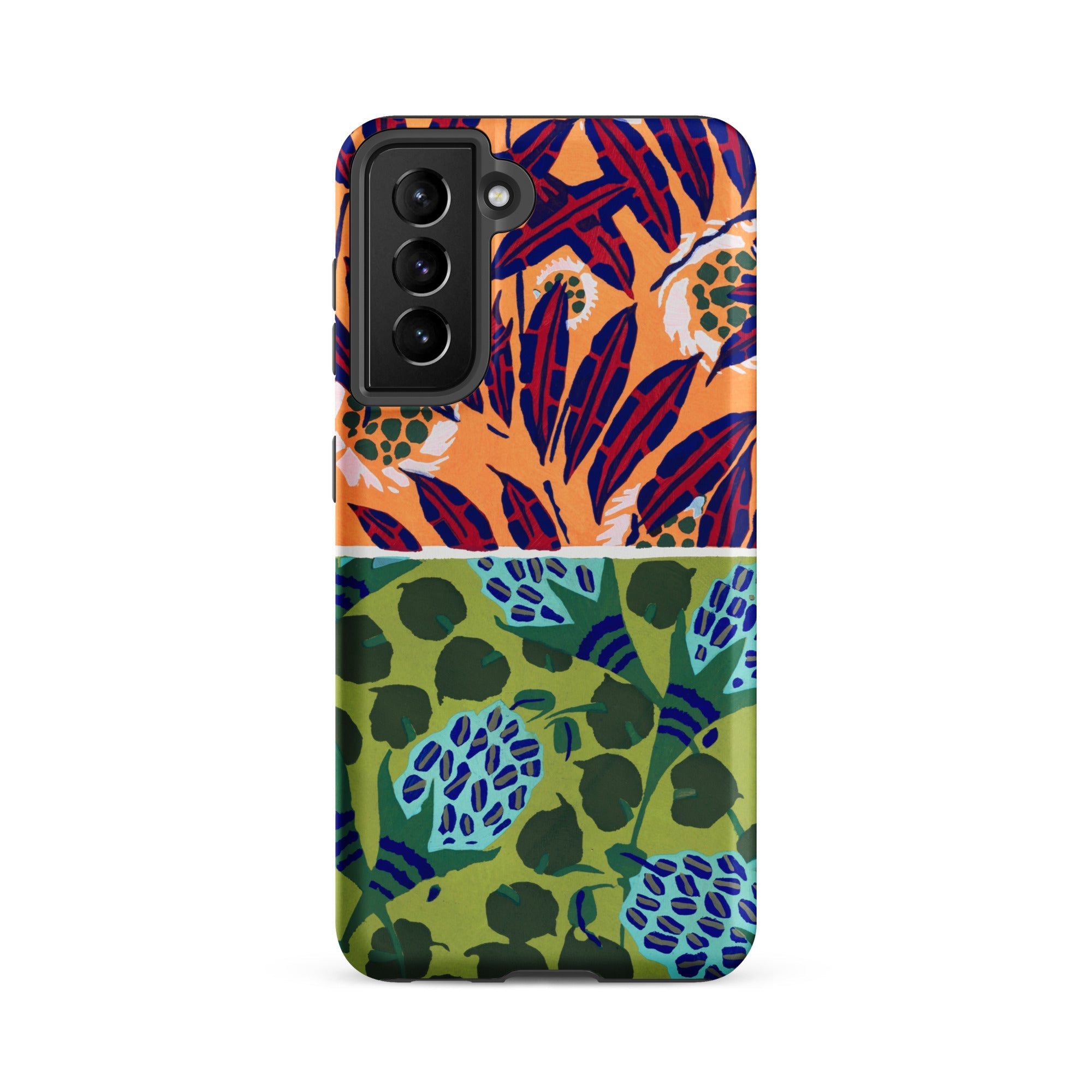 Suggestions Pour étoffes et Tapis E.a. Séguy Samsung Case, Galaxy S21 Fe / Matte, Vibrant Floral Patterned Smartphone Case Split Design