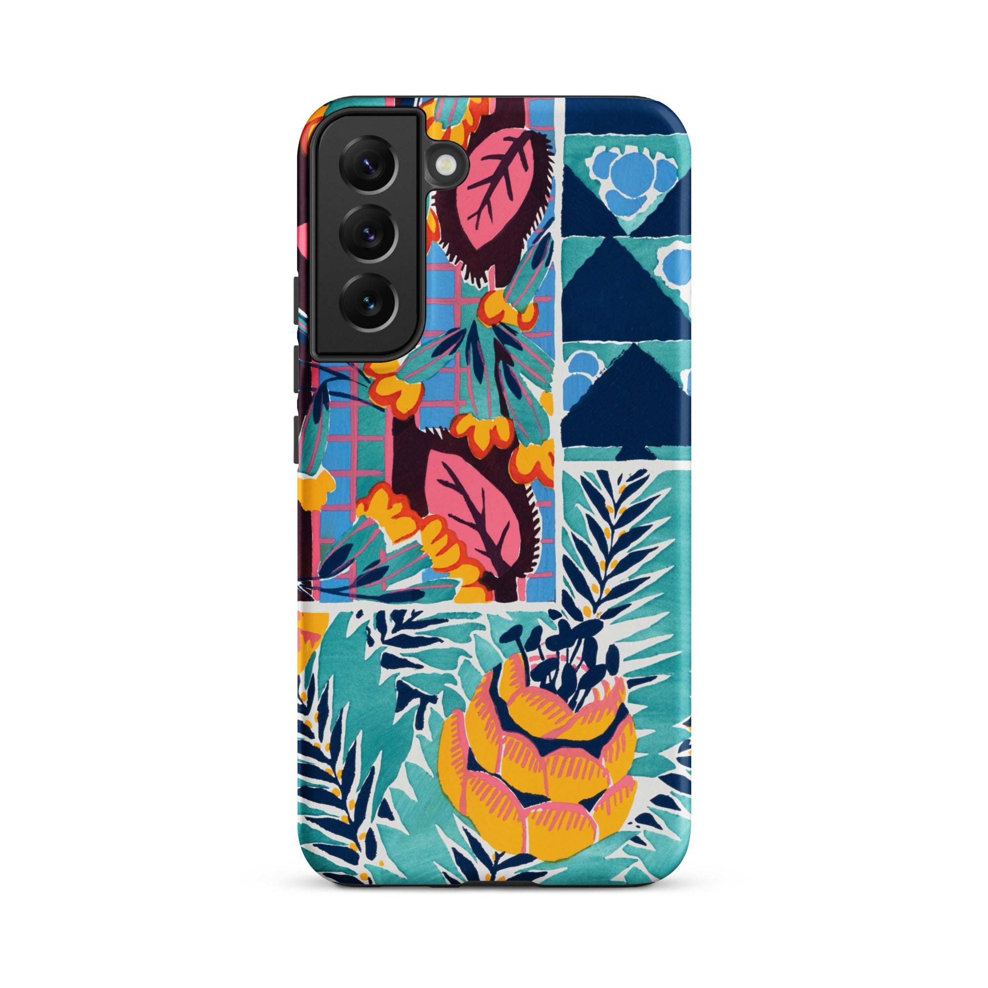 Suggestions Pour étoffes et Tapis E. A. Séguy Samsung Case, Galaxy S22 Plus / Matte, Smartphone Case Colorful Abstract Floral Geometric
