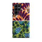 Suggestions Pour étoffes et Tapis E.a. Séguy Samsung Case, Galaxy S22 Ultra / Matte, Smartphone Case Split Design Floral Pattern Orange