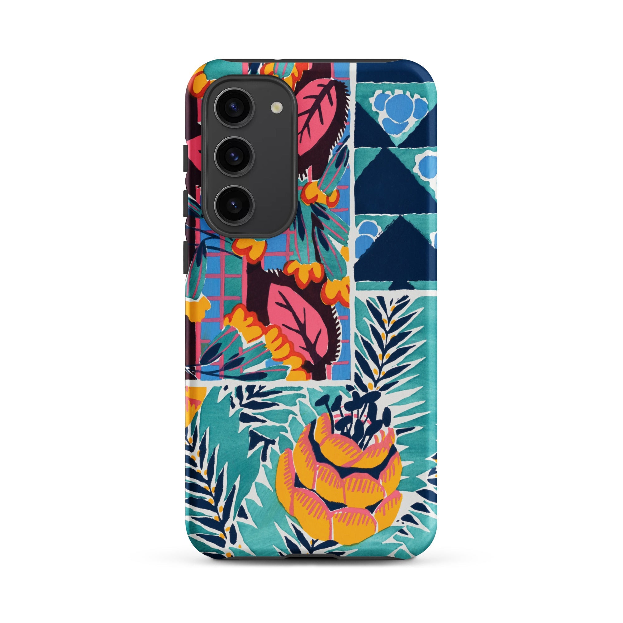 Suggestions Pour étoffes et Tapis E. A. Séguy Samsung Case, Galaxy S23 Plus / Matte, Smartphone Case Colorful Floral Geometric Pattern