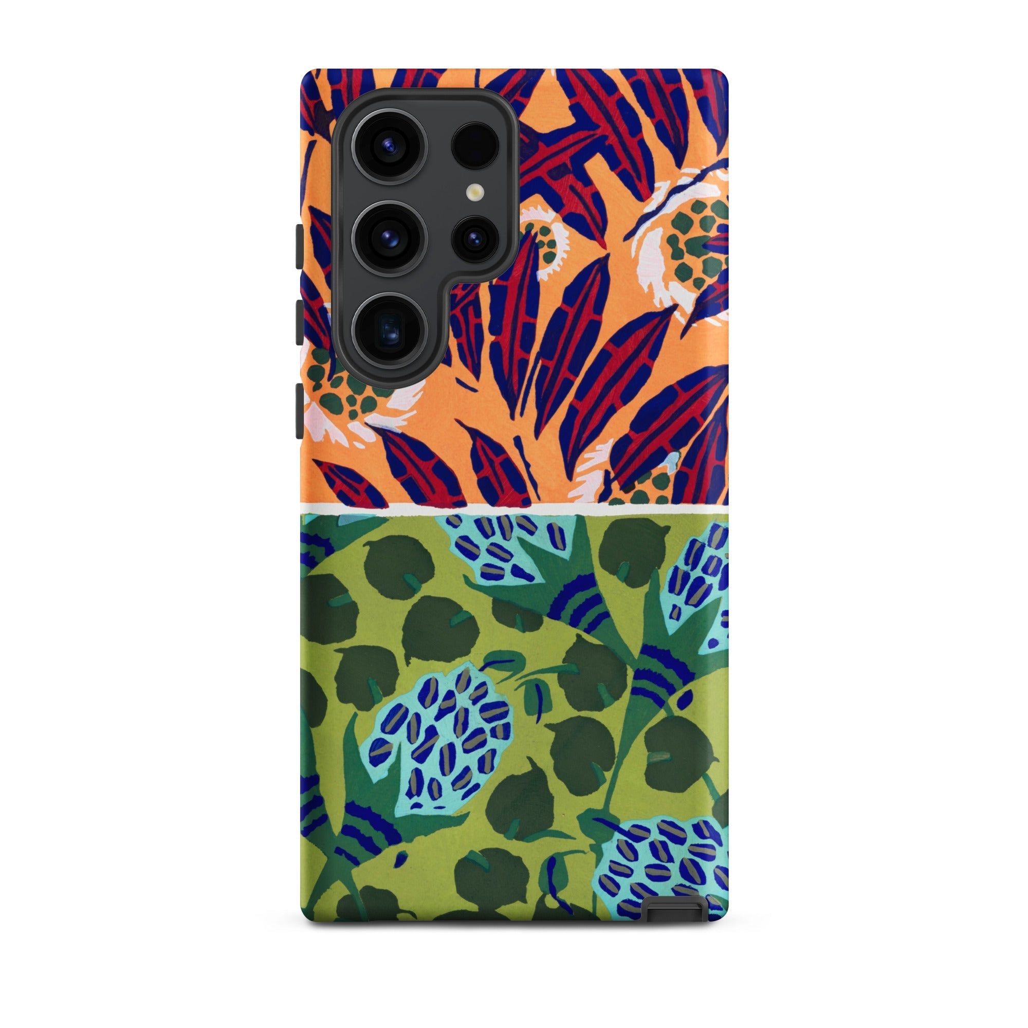 Suggestions Pour étoffes et Tapis E.a. Séguy Samsung Case, Galaxy S23 Ultra / Matte, Smartphone Two Toned Patterned Case Tropical Leaves