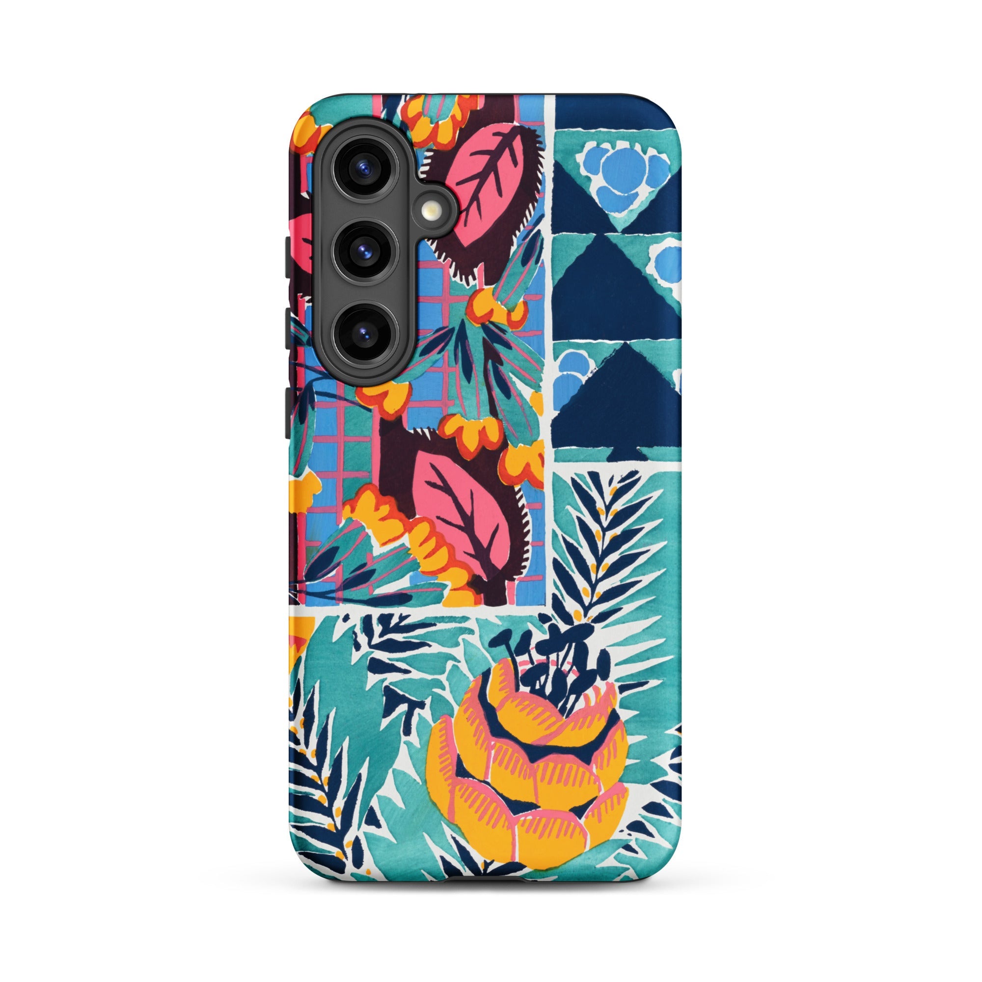 Suggestions Pour étoffes et Tapis E. A. Séguy Samsung Case, Galaxy S24 Plus / Matte, Smartphone Case Colorful Abstract Floral Geometric