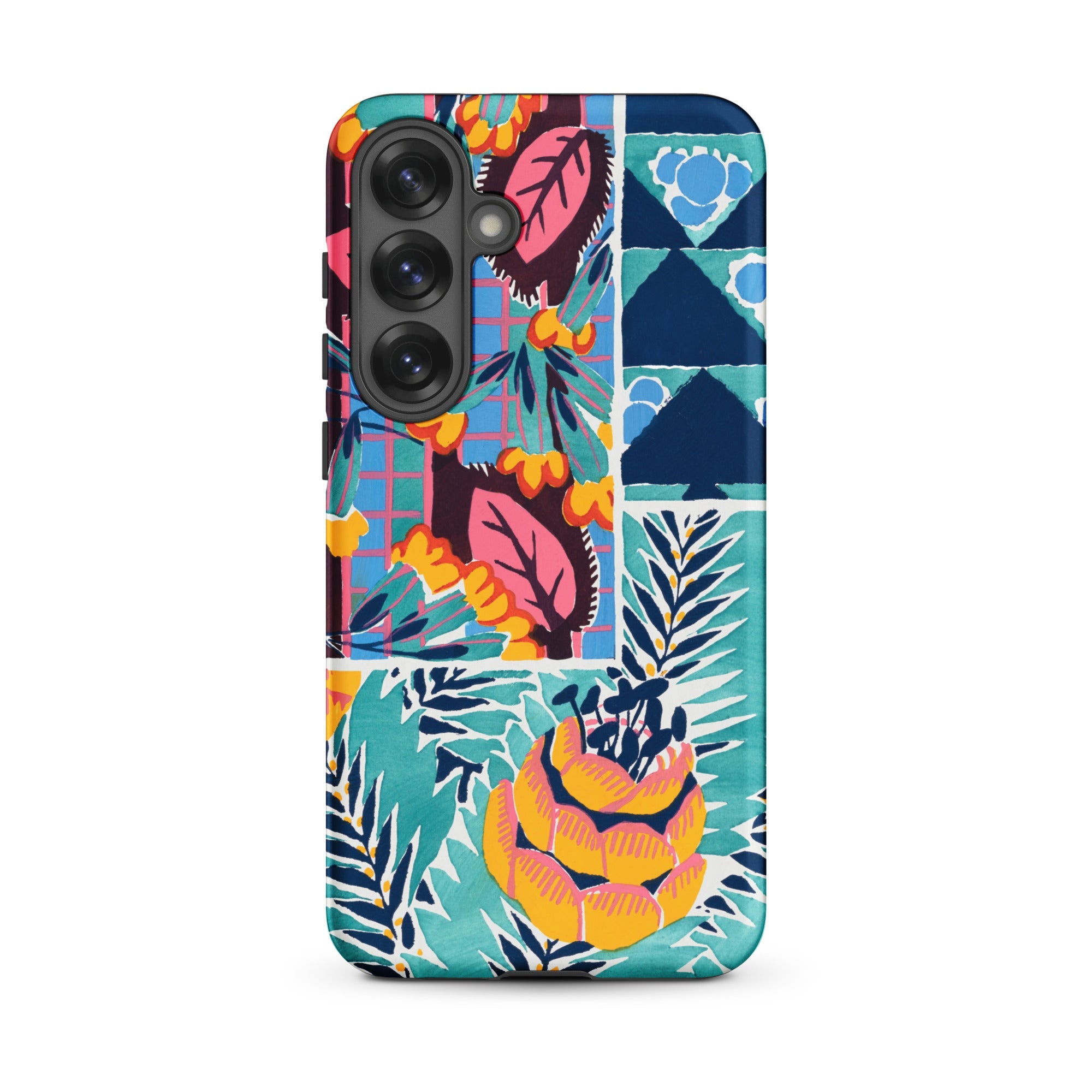Suggestions Pour étoffes et Tapis E. A. Séguy Samsung Case, Galaxy S25 Plus / Matte, Smartphone Case Colorful Abstract Floral Fruit Pattern
