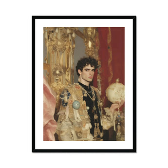 Suleiman - Gay Ottoman Sultan Art Print, Framed Portrait Painting Young Person Ornate Formal Attire