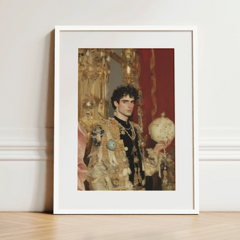 Suleiman - Gay Ottoman Sultan Art Print / Canvas, 12x16’’ / 31x41cm / White Frame / Matboard, Posters Prints & Visual Artwork, Toby Leon