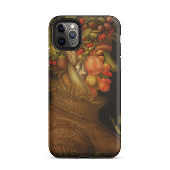 Summer - Giuseppe Arcimboldo Iphone Case, 11 Pro Max / Matte, Black Phone Case Renaissance-style Fruit Vegetable Portrait