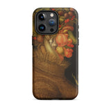 Summer - Giuseppe Arcimboldo Iphone Case, 15 Pro Max / Matte, Black Smartphone Case Colorful Fruit Vegetable Design