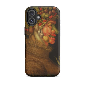 Summer - Giuseppe Arcimboldo Iphone Case, 16 Plus / Matte, Phone Case Classical Painting Face Made Fruits Vegetables