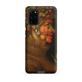 Summer - Giuseppe Arcimboldo Samsung Case, Galaxy S20 Plus / Matte, Black Smartphone Case Classic Fruit Vegetable Portrait Design