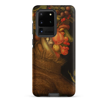 Summer - Giuseppe Arcimboldo Samsung Case, Galaxy S20 Ultra / Matte, Black Smartphone Case Classic Fruit Vegetable Portrait