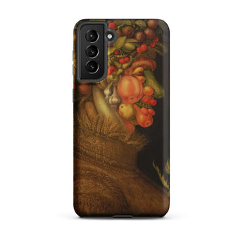 Summer - Giuseppe Arcimboldo Samsung Case, Galaxy S21 Plus / Matte, Black Smartphone Case Produce-themed Design