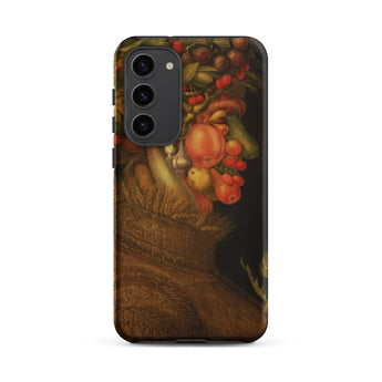 Summer - Giuseppe Arcimboldo Samsung Case, Galaxy S23 Plus / Matte, Black Smartphone Case Classical Fruit Vegetable Portrait Design