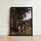 Summer - Károly Ferenczy Art Print / Canvas Black-framed Two Nude Figures Sun-dappled Forest Ferenczy’s Unfolds, Nagybánya Plein Air
