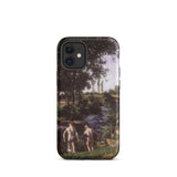 Summer - Karoly Ferenczy Iphone Case, 12 Mini / Matte, Phone Case Landscape Painting Figures River