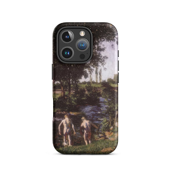 Summer - Karoly Ferenczy Iphone Case, 16 Pro / Matte, Smartphone Case Landscape Painting Two Figures
