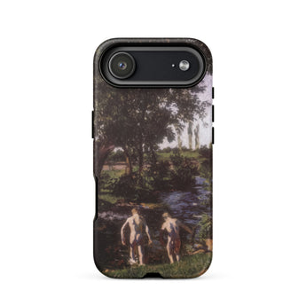 Summer - Karoly Ferenczy Phone Case Iphone 17 Air / Matte Black White Phone Case Vintage Painting Design Two Ferenczy Summer, Nagybánya
