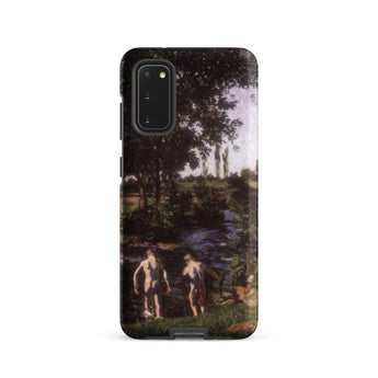 Summer - Karoly Ferenczy Samsung Case, Galaxy S20 / Matte, Smartphone Case Painting Two Nude Figures Stream