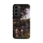 Summer Karoly Ferenczy Samsung Case, Galaxy S23 Plus / Matte, Black Smartphone Case Landscape Painting Two Nude Figures