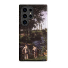 Summer Karoly Ferenczy Samsung Case, Galaxy S24 Ultra / Matte, Black Smartphone Case Landscape Painting Two Figures River