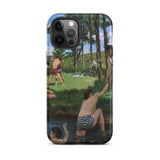 Summer Scene - Jean Frederic Bazille Iphone Case, 12 Pro Max / Matte, Iphone Fine Art Painting Bathers River Case Design