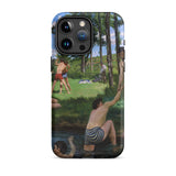 Summer Scene - Jean Frederic Bazille Iphone Case, 15 Pro Max / Matte, Iphone Case Painting People River