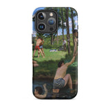 Summer Scene - Jean Frederic Bazille Iphone Case, 16 Pro Max / Matte, Iphone Case Painting People River