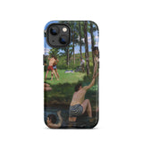 Summer Scene - Jean Frederic Bazille Phone Case Iphone 13 / Matte Iphone Case Classical Painting People River Bazille’s Summer Scene, Jean