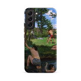 Summer Scene - Jean Frederic Bazille Phone Case Samsung Galaxy S22 Plus / Matte Phone Case Vibrant Impressionistic Painting Boys Swim