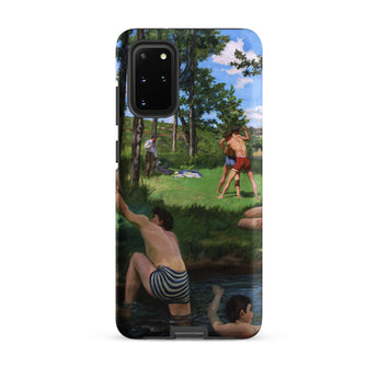 Summer Scene - Jean Frederic Bazille Samsung Case, Galaxy S20 Plus / Matte, Smartphone Case Classical Painting Men River