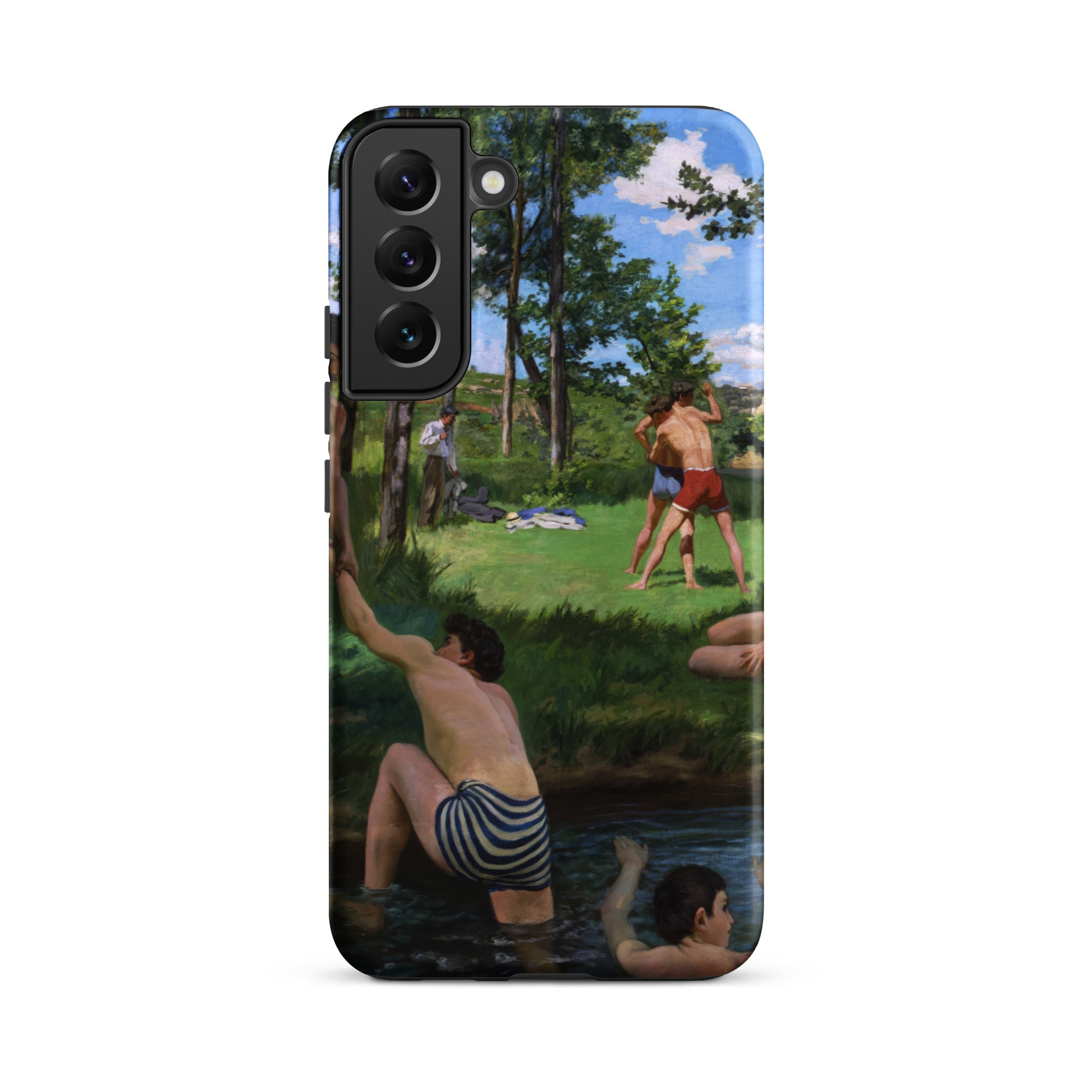 Summer Scene - Jean Frederic Bazille Samsung Case, Galaxy S22 Plus / Matte, Smartphone Case Painting People Outdoors