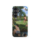 Summer Scene - Jean Frederic Bazille Samsung Case, Galaxy S24 / Matte, Phone Case Classical Painting Men River